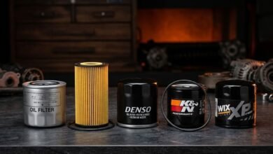 Oil filters comparison from Beck/Arnley, Motorcraft, K&N, Denso, and WIX